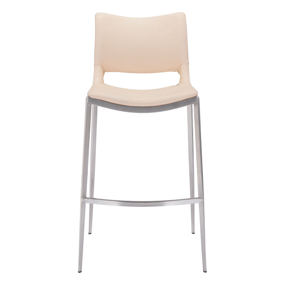 ACE BARSTOOL LIGHT PINK & SILVER