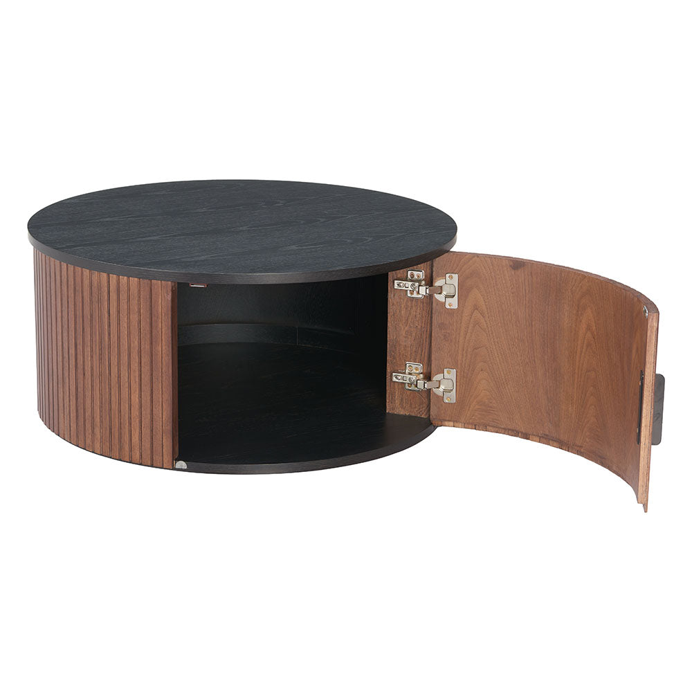 NEJAUS COFFEE TABLE BLACK & WALNUT