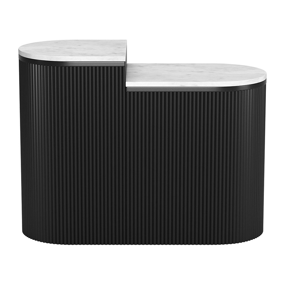 ORMARA SIDE TABLE SET WHITE & BLACK
