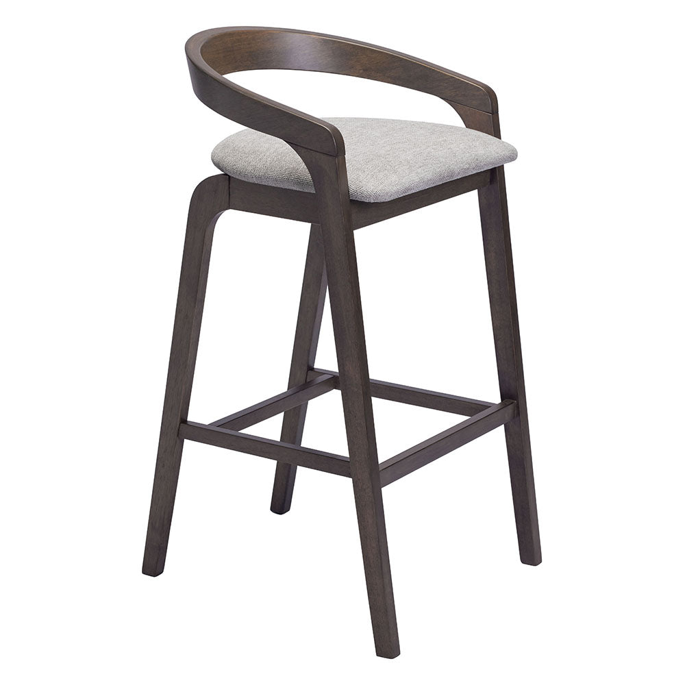 TROY BARSTOOL GRAY & ESPRESSO