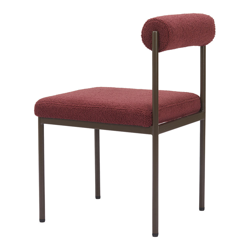 LIVORNO DINING CHAIR RED & BRONZE
