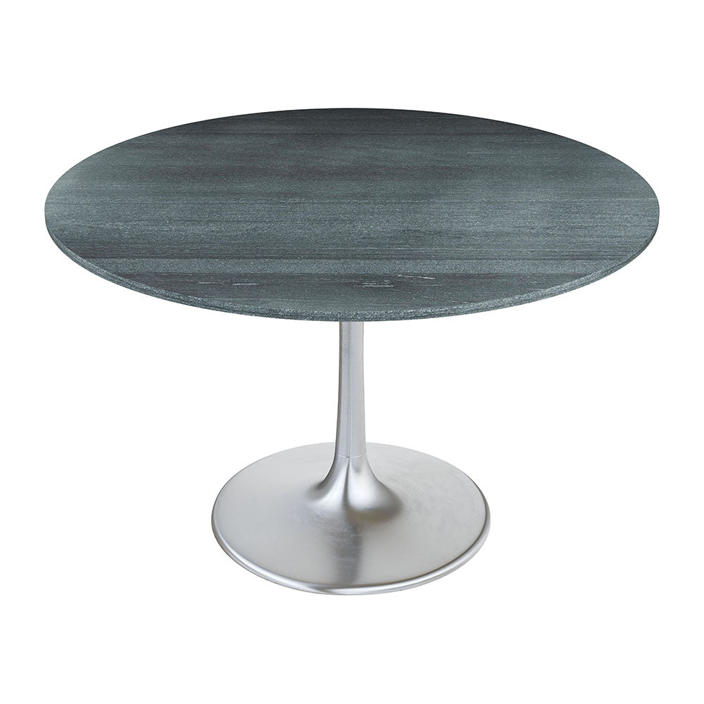 METROPOLIS DINING TABLE GRAY & SILVER
