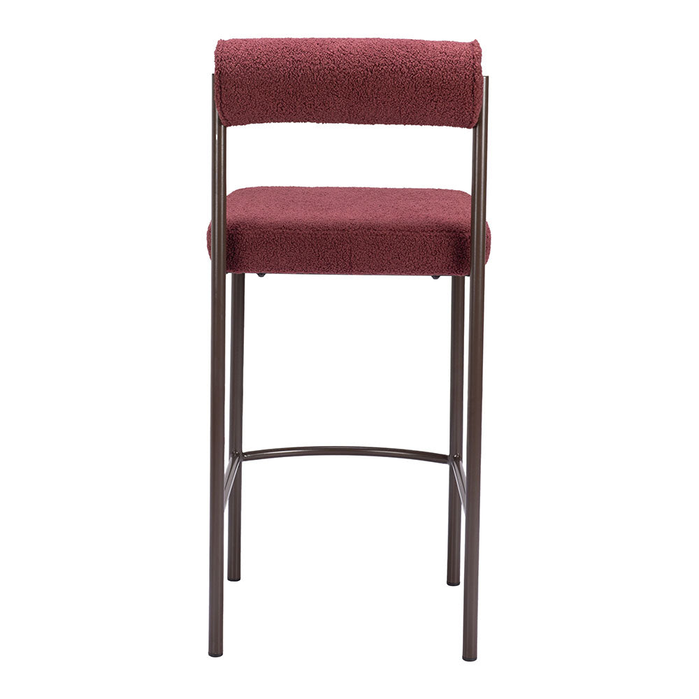 LIVORNO COUNTER STOOL RED & BRONZE