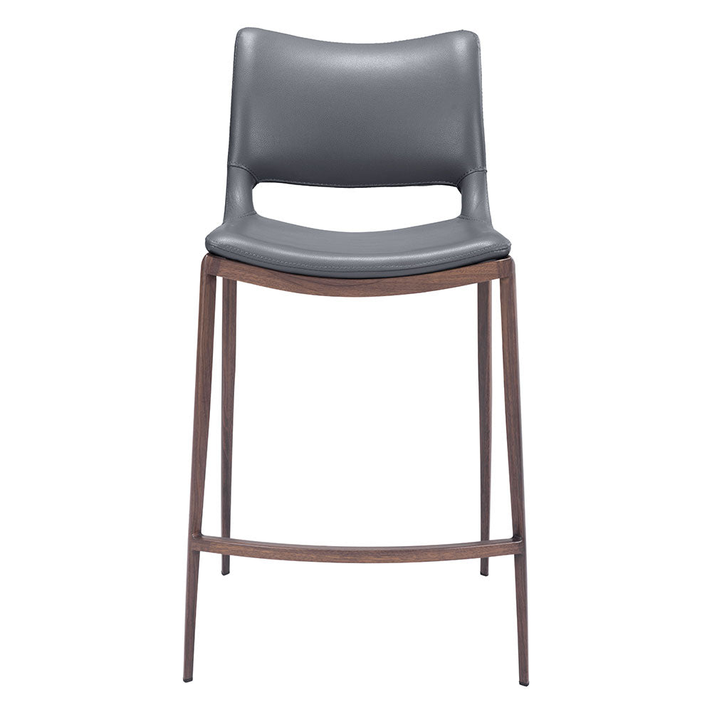 ACE COUNTER STOOL DARK GRAY & WALNUT