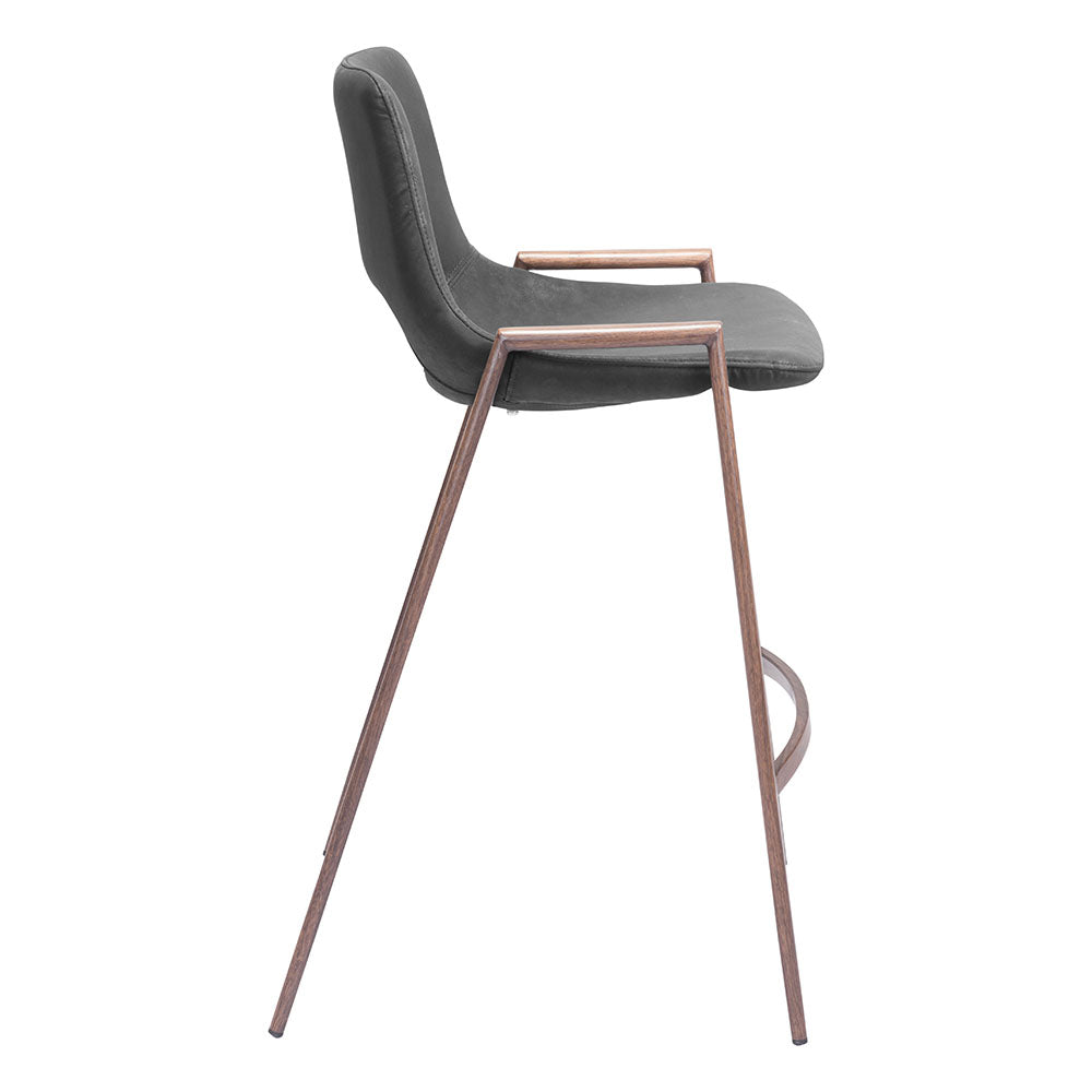 DESI COUNTER STOOL BLACK & WALNUT