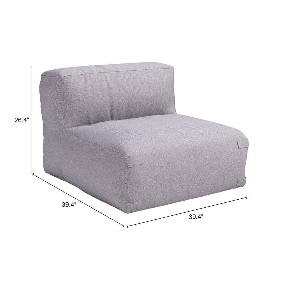 LUANDA MIDDLE CHAIR GRAY