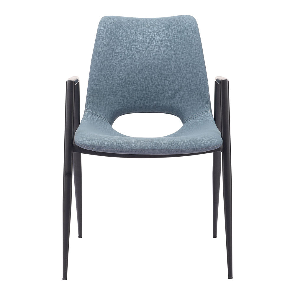 DESI DINING CHAIR AZURE & GRAY