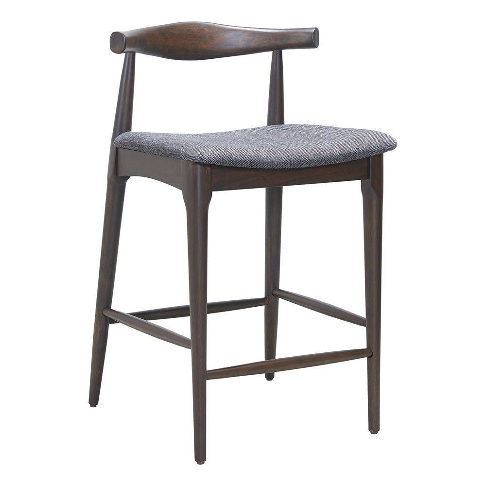 TUZKA COUNTER STOOL GRAY & ESPRESSO