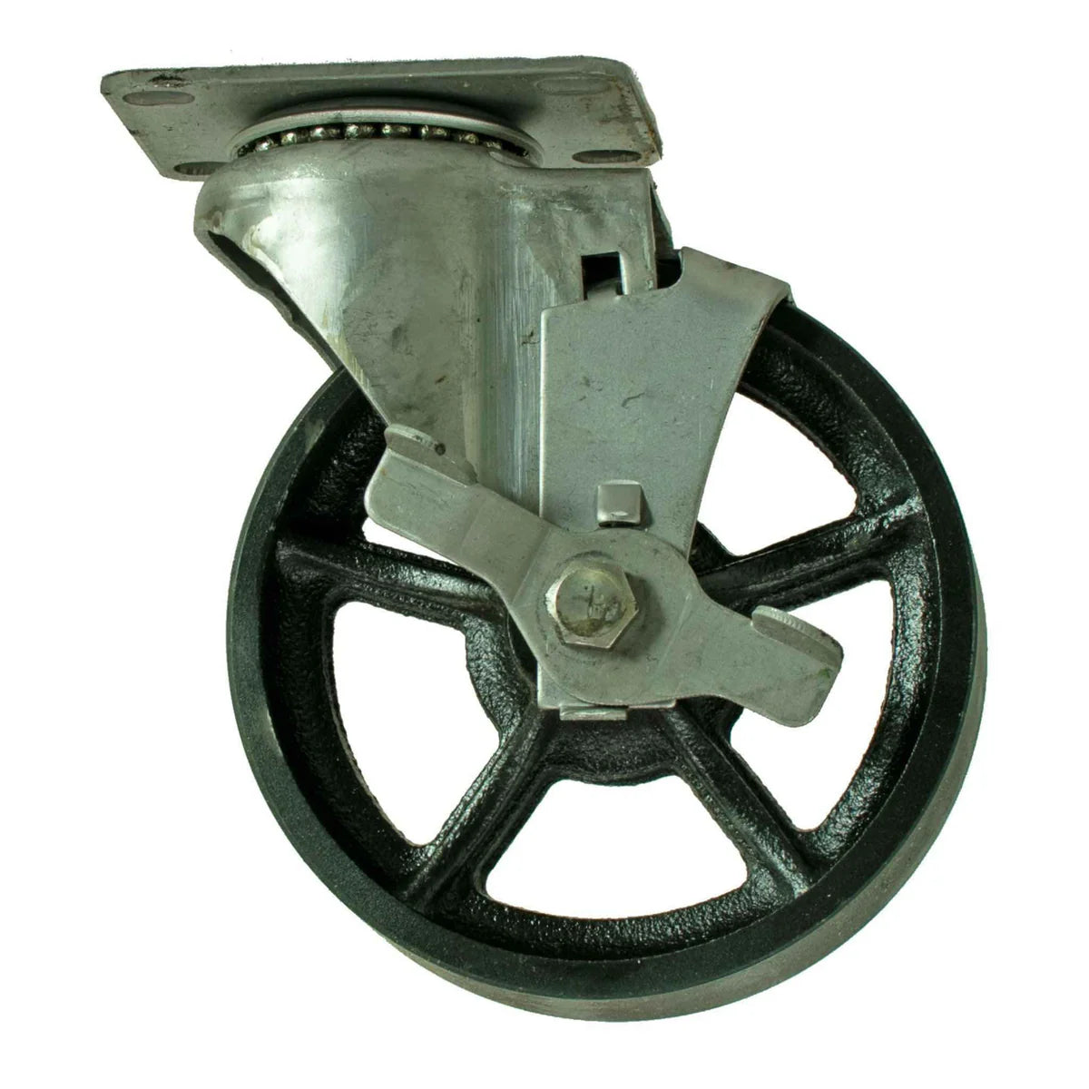 6IN VINTAGE CASTERS - SWIVEL WITH BRAKES