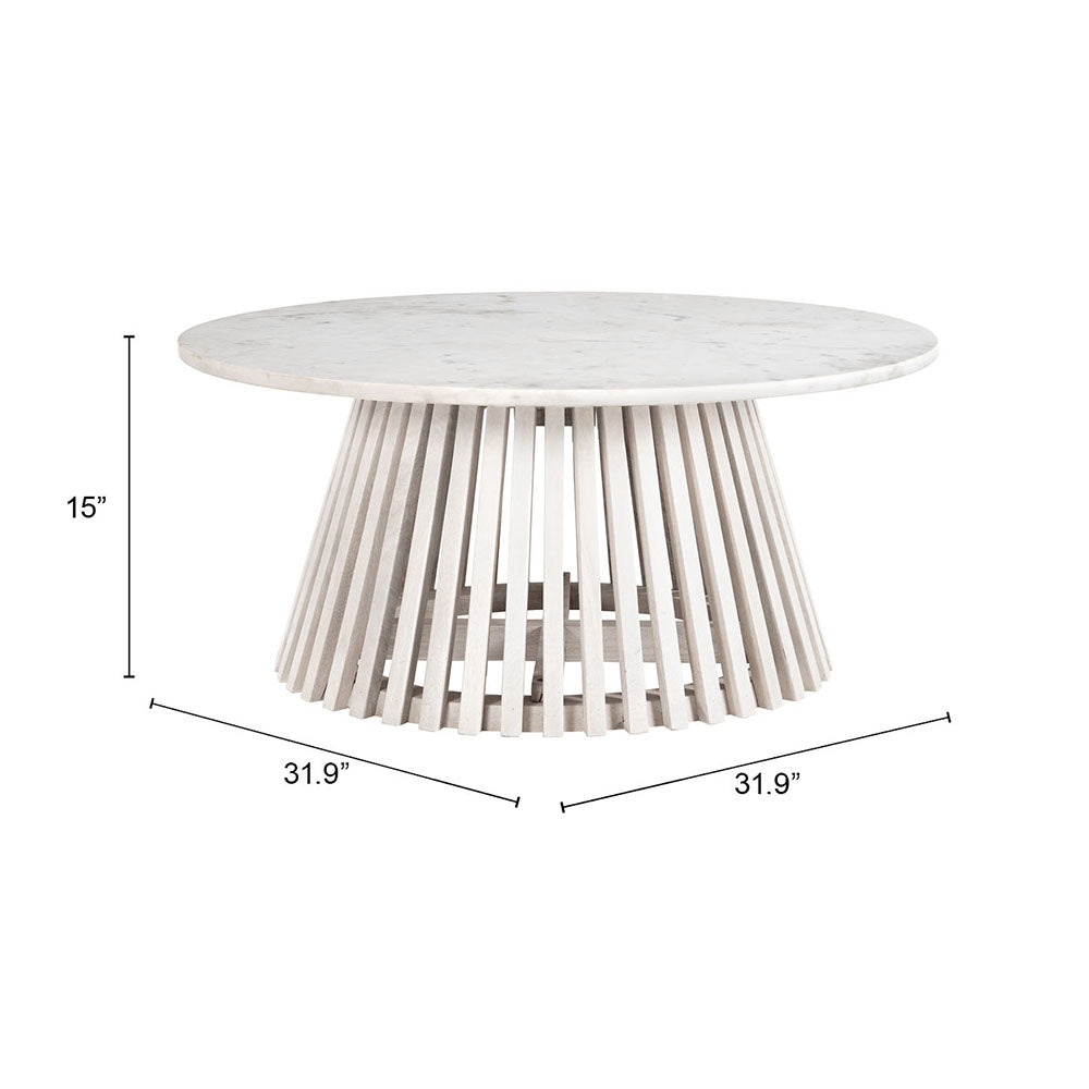 MAZARA COFFEE TABLE WHITE & WHITEWASHED