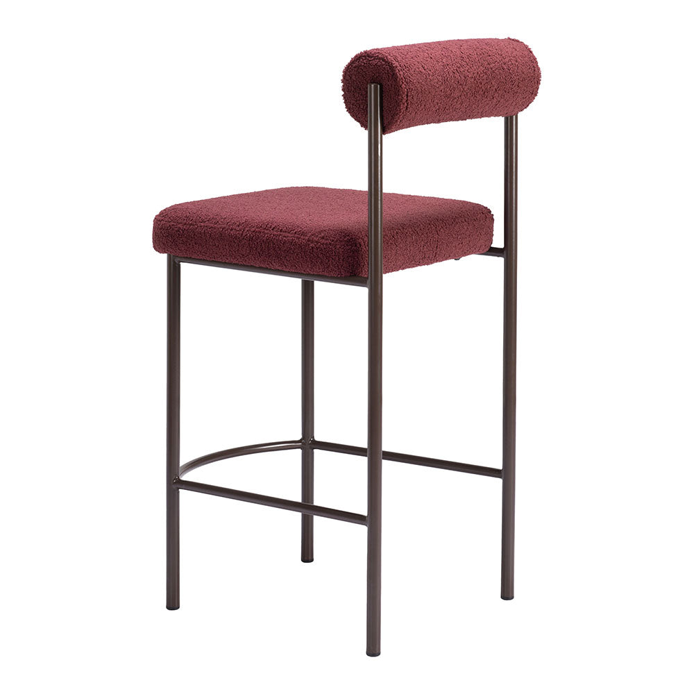 LIVORNO COUNTER STOOL RED & BRONZE
