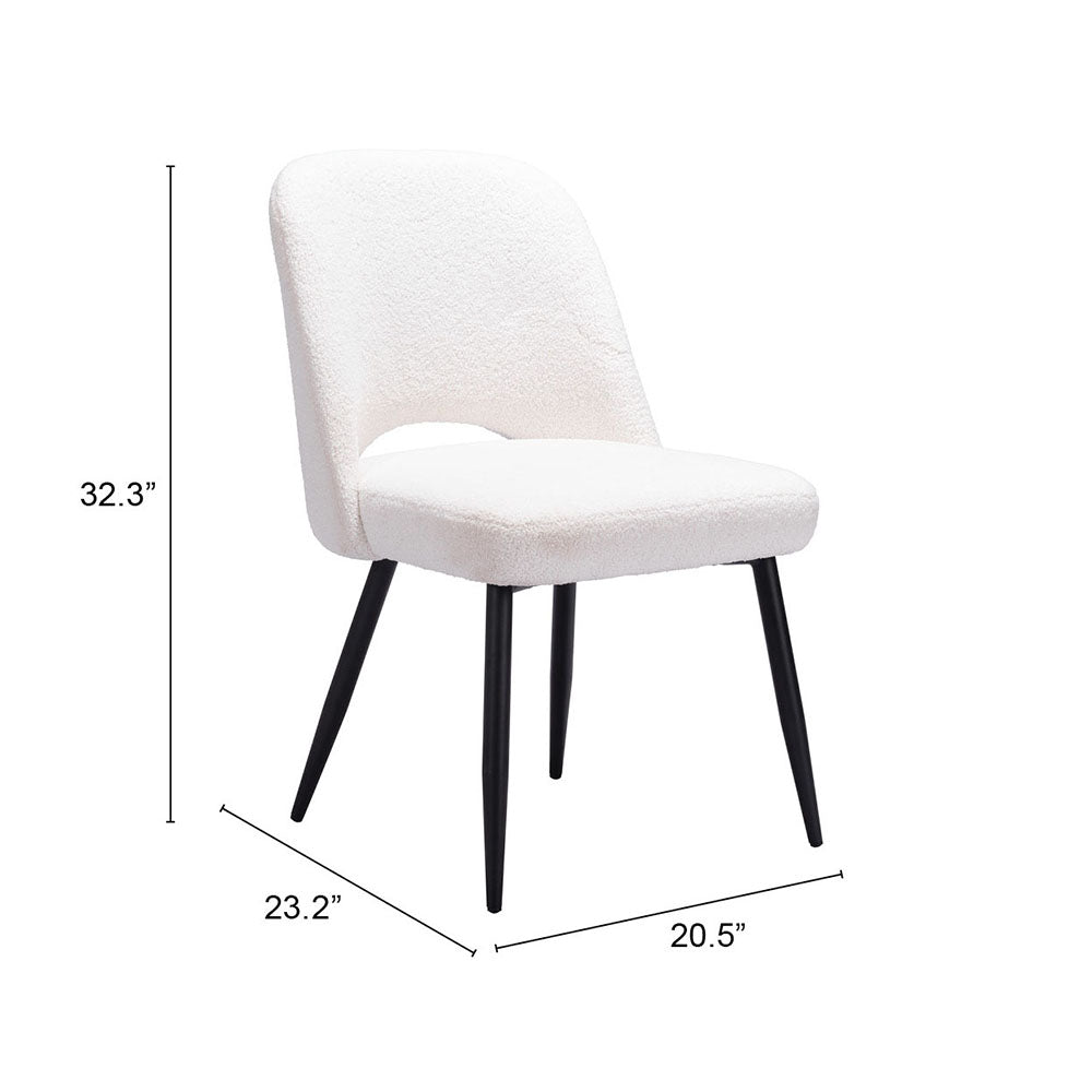 TEDDY DINING CHAIR IVORY