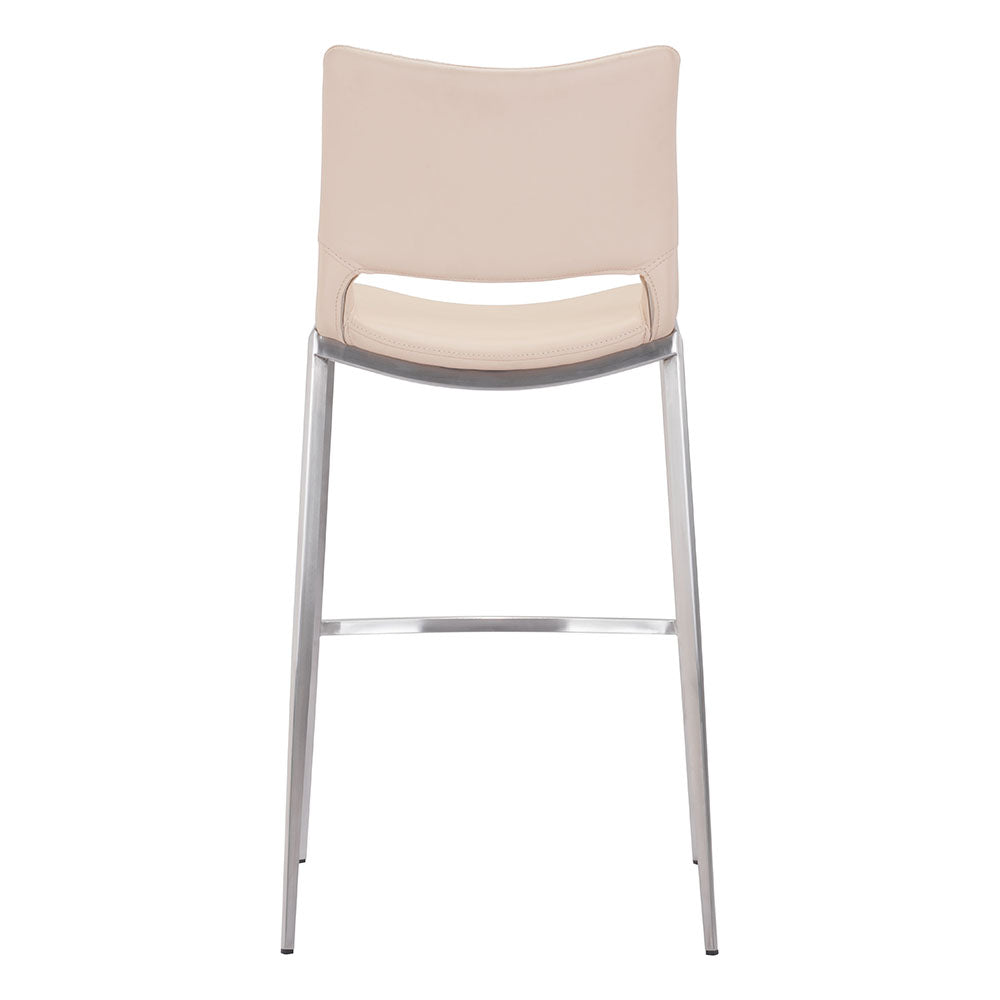 ACE BARSTOOL LIGHT PINK & SILVER