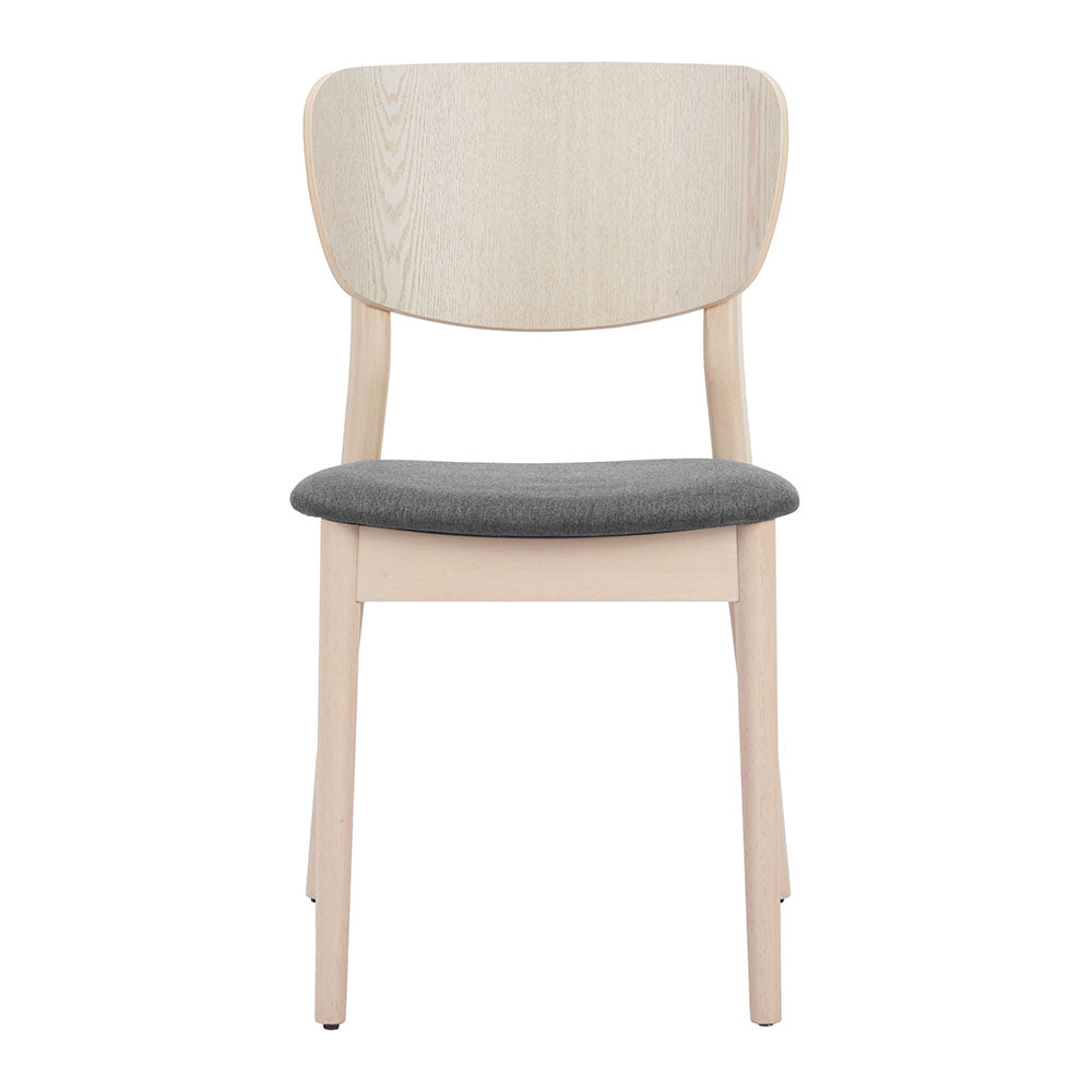 KELLUA DINING CHAIR NATURAL & GRAY