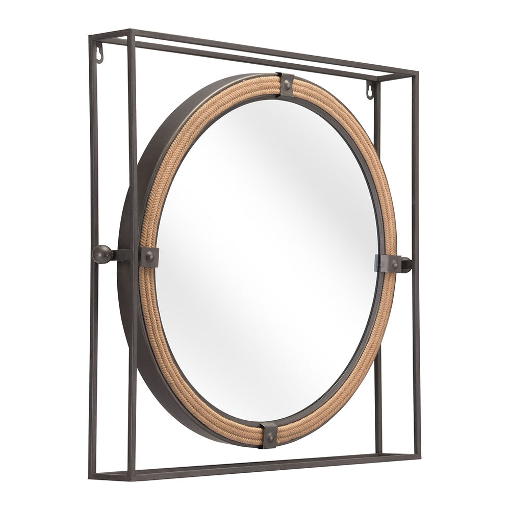 CAPELL MIRROR ANTIQUE GRAY