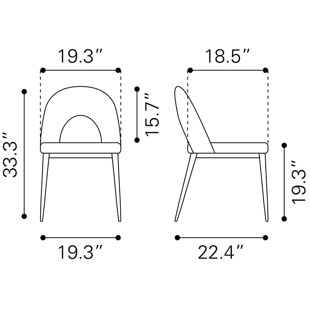 MENLO DINING CHAIR GRAY