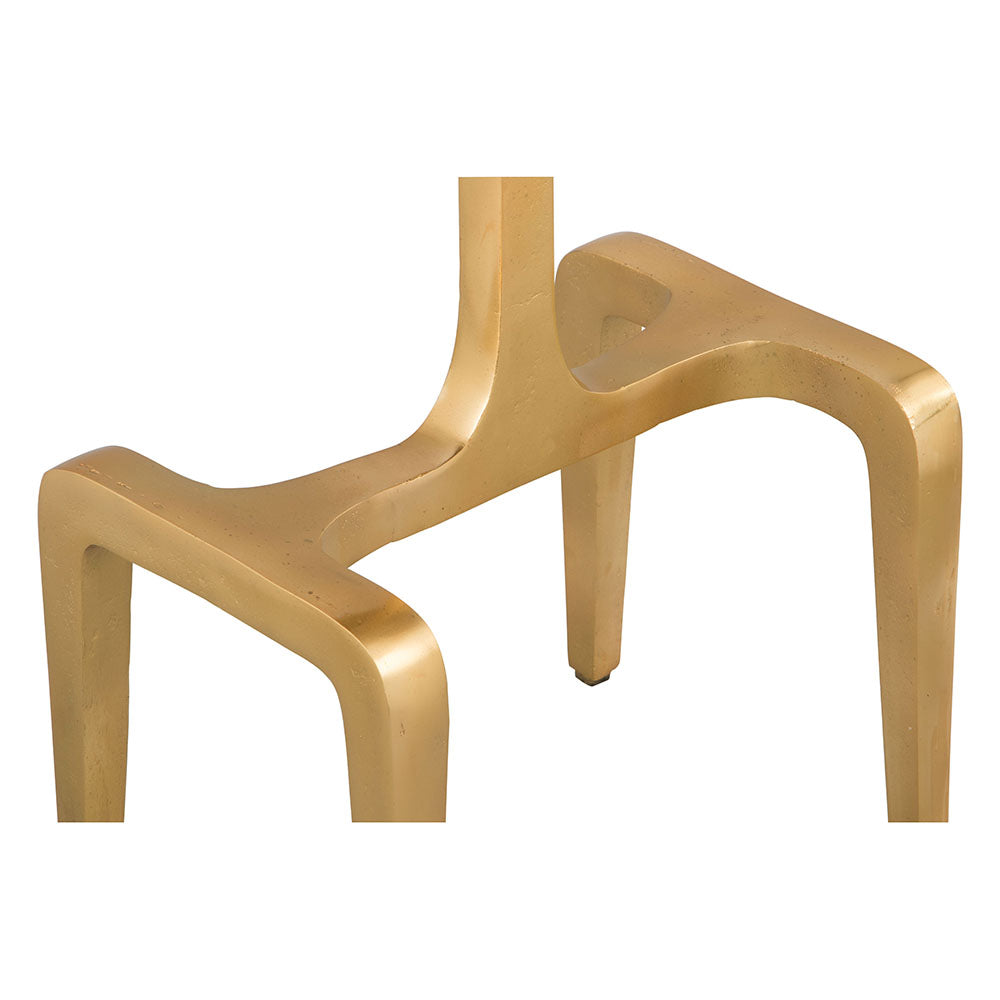 CLEMENT SIDE TABLE WHITE & GOLD