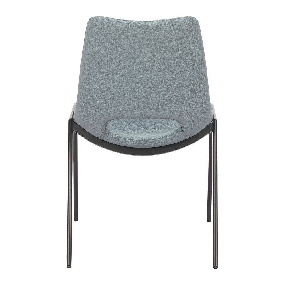 DESI ARMLESS DINING CHAIR AZURE GRAY