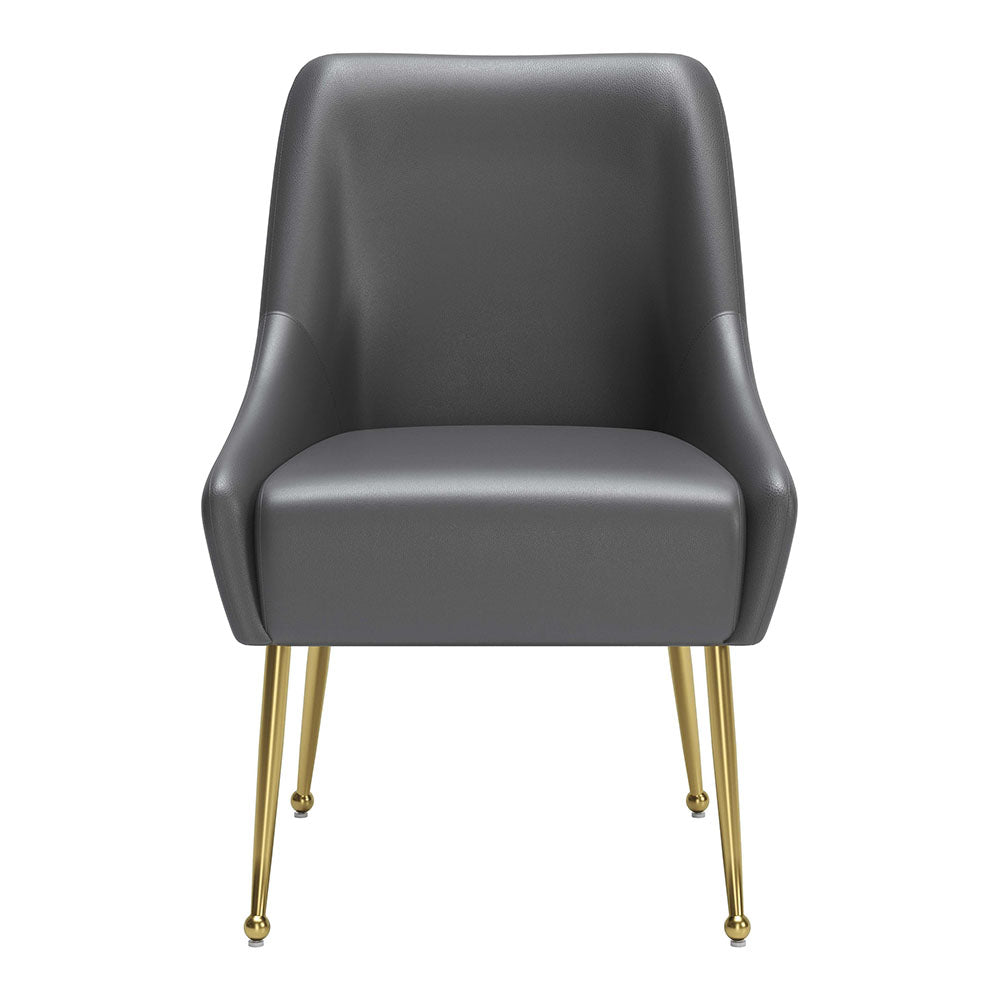 MAXINE DINING CHAIR GRAY & GOLD