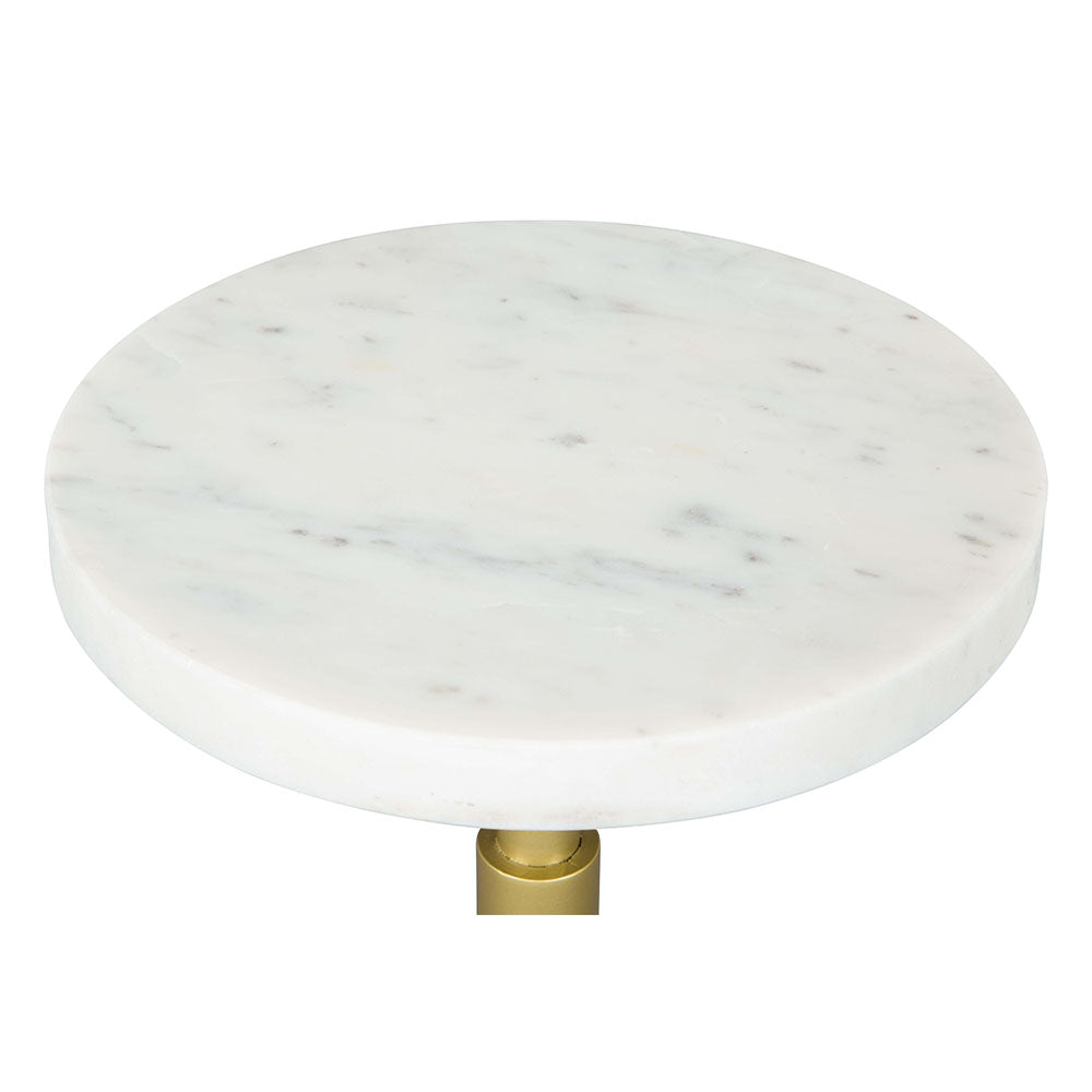 MAURICE SIDE TABLE WHITE & GOLD