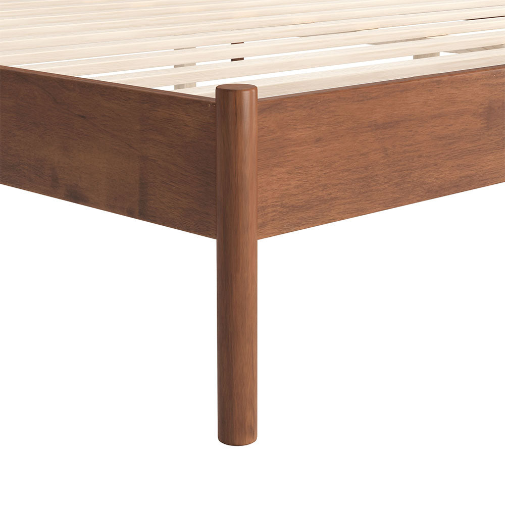NETZ QUEEN BED BLACK & WALNUT
