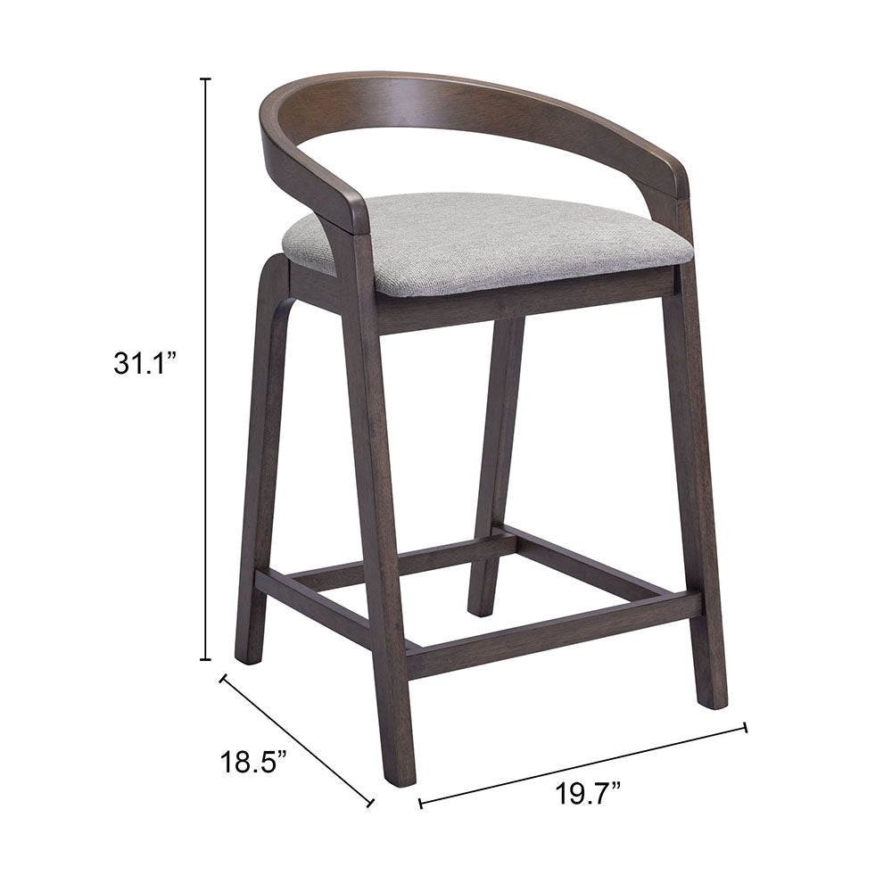 TROY COUNTER STOOL GRAY & ESPRESSO