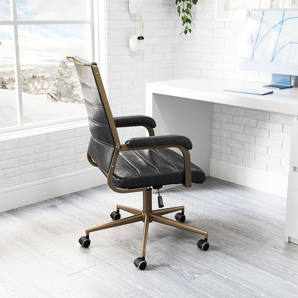 AUCTION OFFICE CHAIR VINTAGE BLACK
