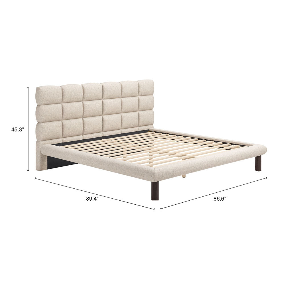 Placid King Bed Beige