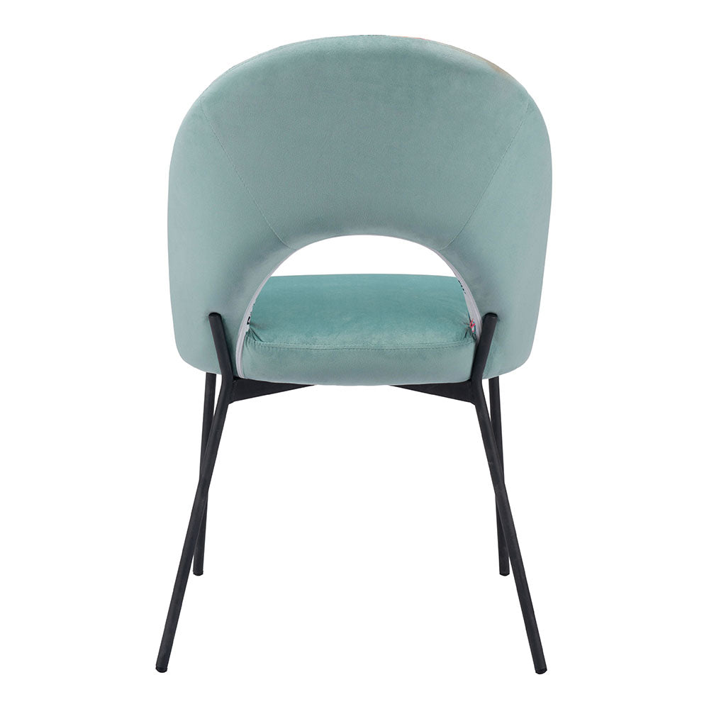 BETHPAGE DINING CHAIR MULTICOLOR PRINT & GREEN