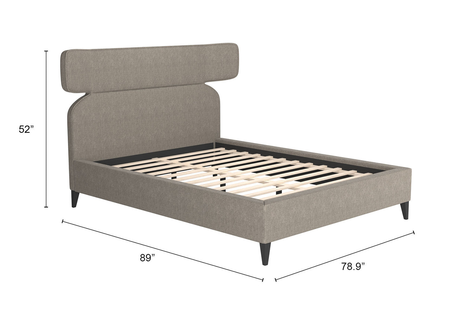 DUSA QUEEN BED OLIVE BROWN