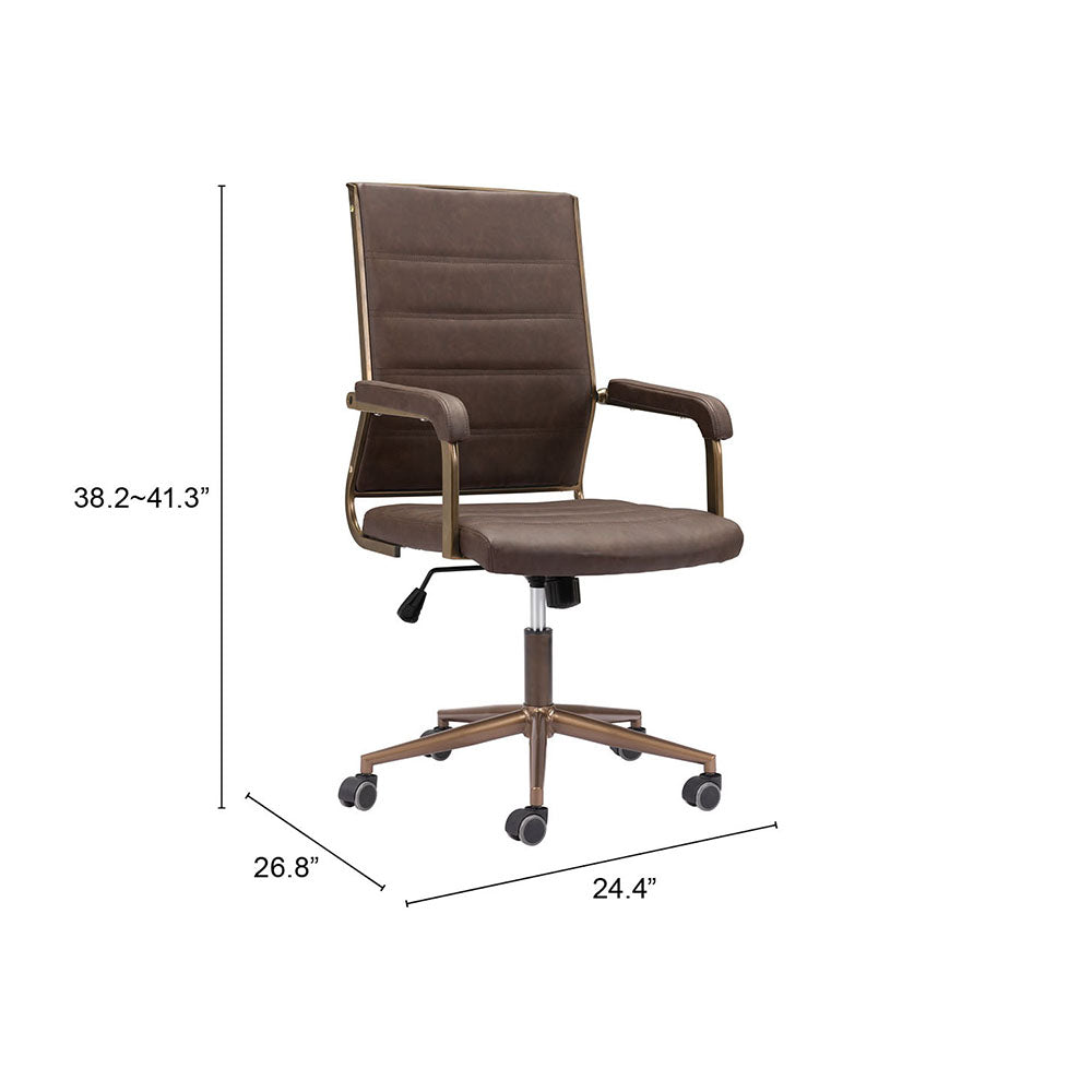 AUCTION OFFICE CHAIR ESPRESSO