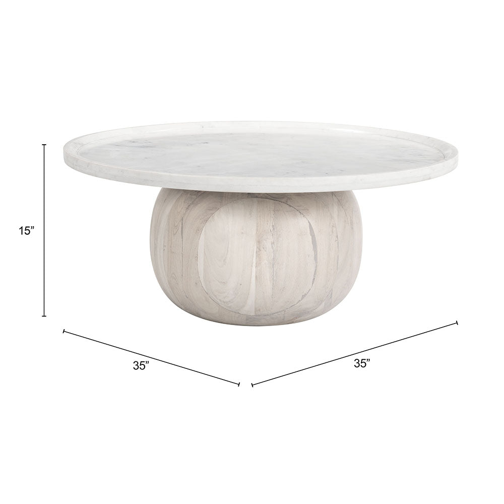 SAVONA COFFEE TABLE WHITE & WHITEWASHED