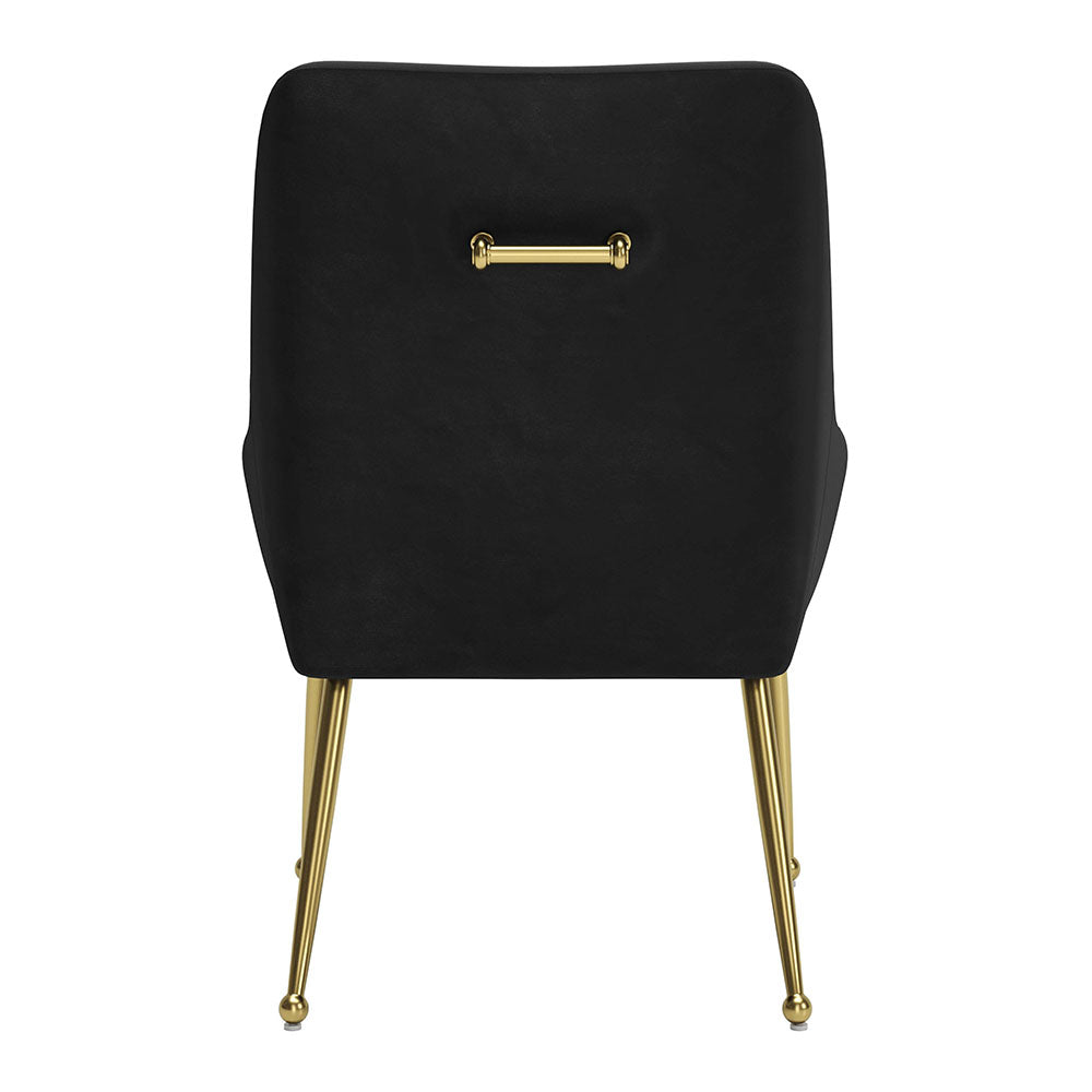 MAXINE DINING CHAIR BLACK & GOLD