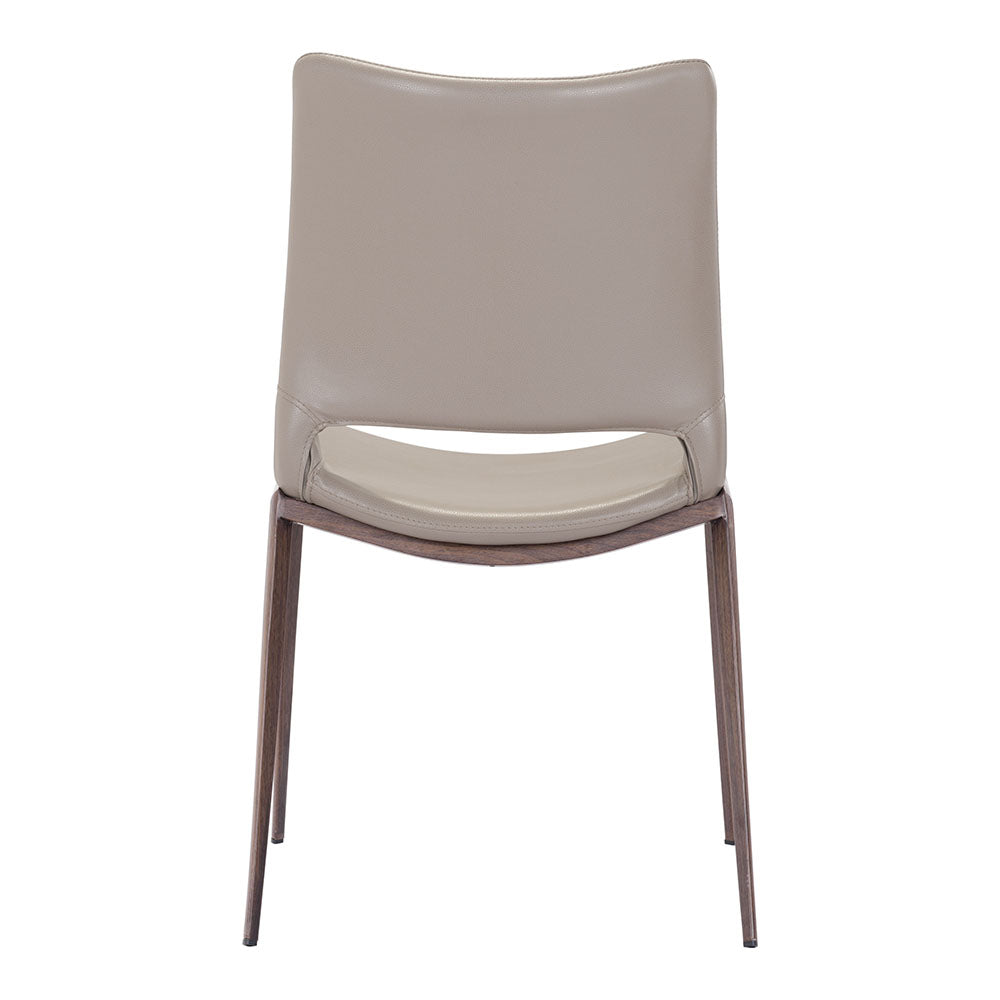 ACE DINING CHAIR BROWN & WALNUT