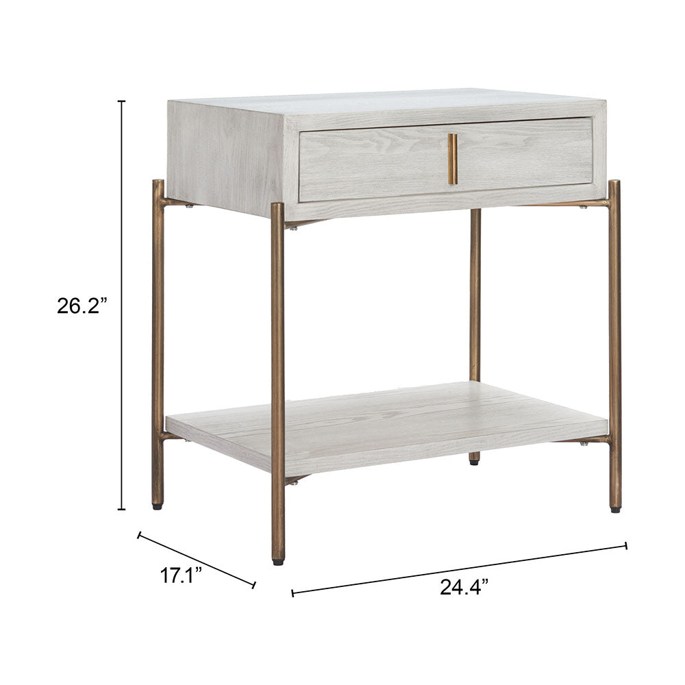 YORU SIDE TABLE OAK WHITE
