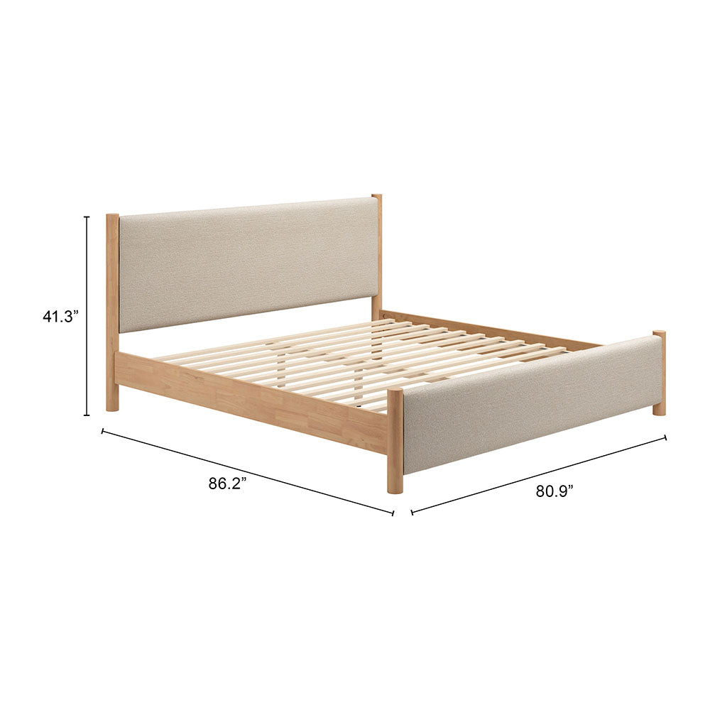 HADI KING BED BEIGE & NATURAL