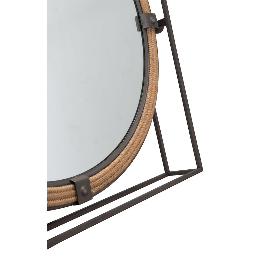 CAPELL MIRROR ANTIQUE GRAY