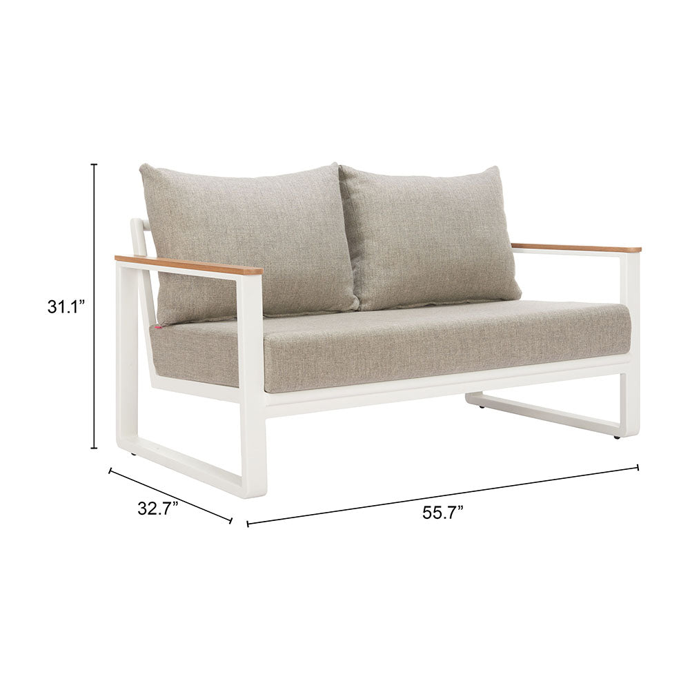 WELT SOFA TAUPE & WHITE