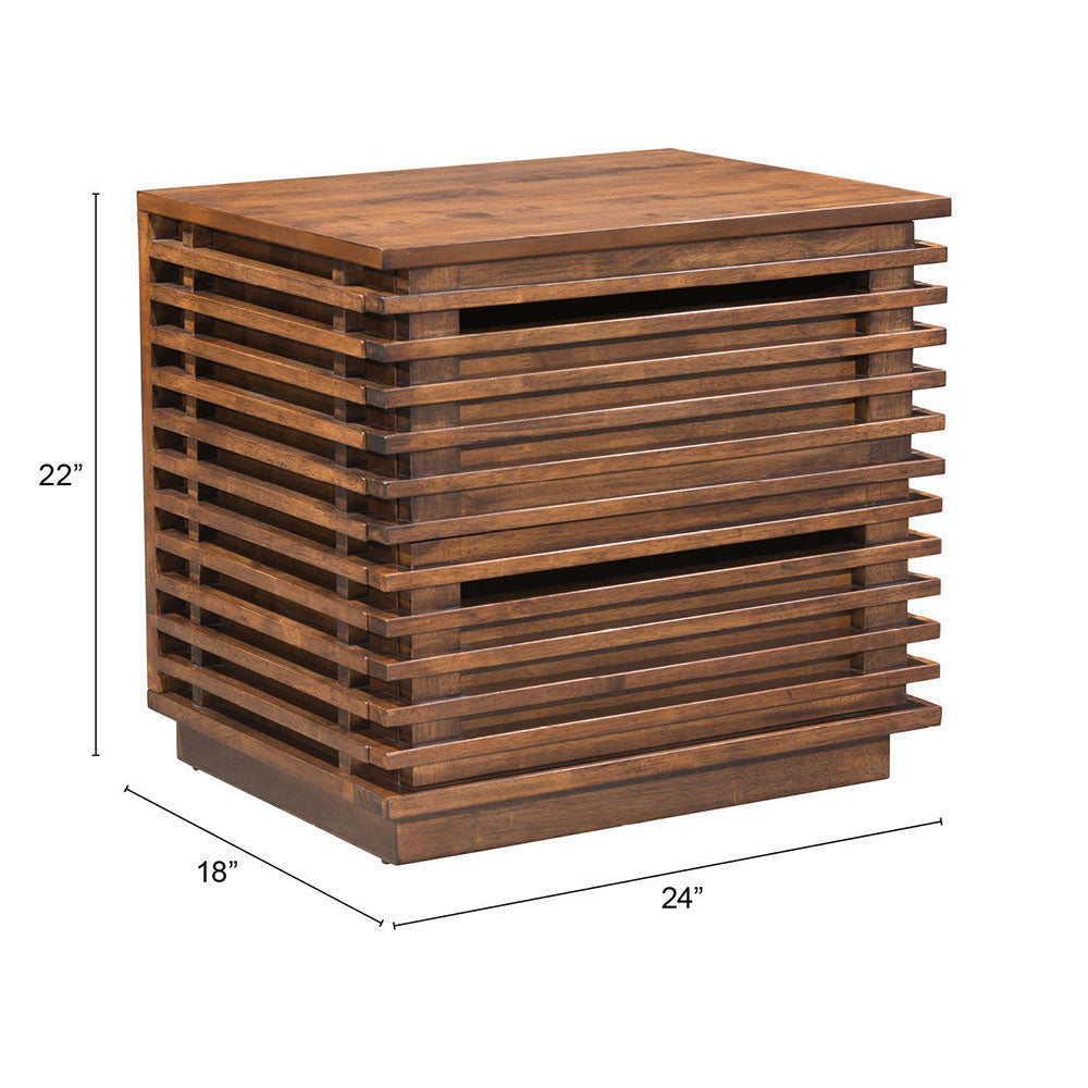 LINEA END TABLE WALNUT
