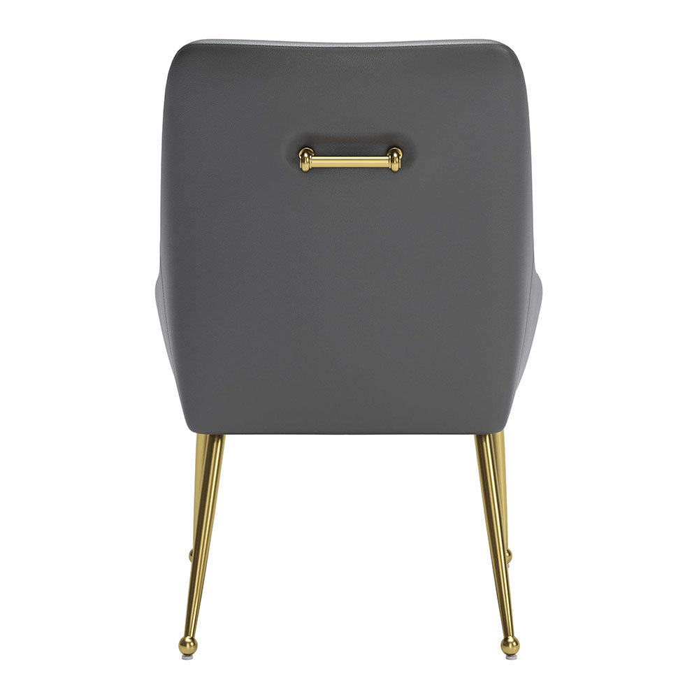 MAXINE DINING CHAIR GRAY & GOLD