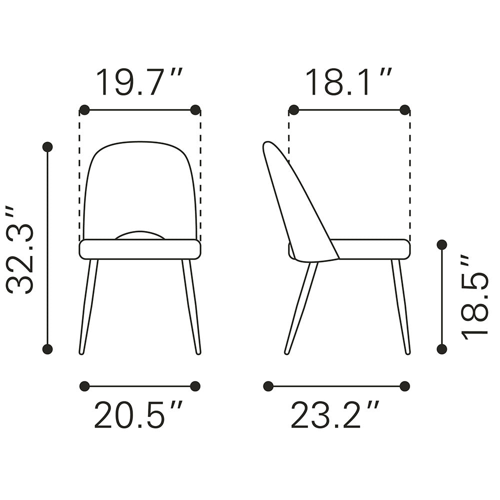 TEDDY DINING CHAIR GRAY