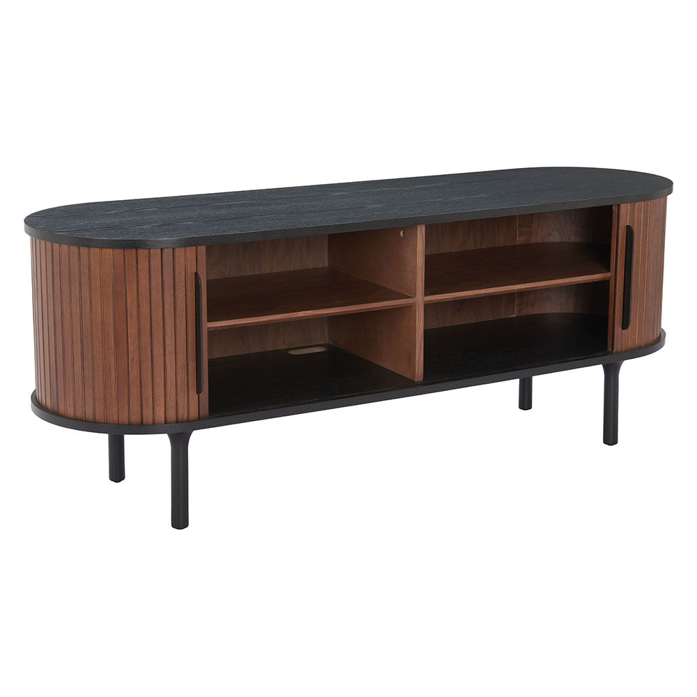 KORIANA ENTERTAINMENT STAND BLACK & WALNUT
