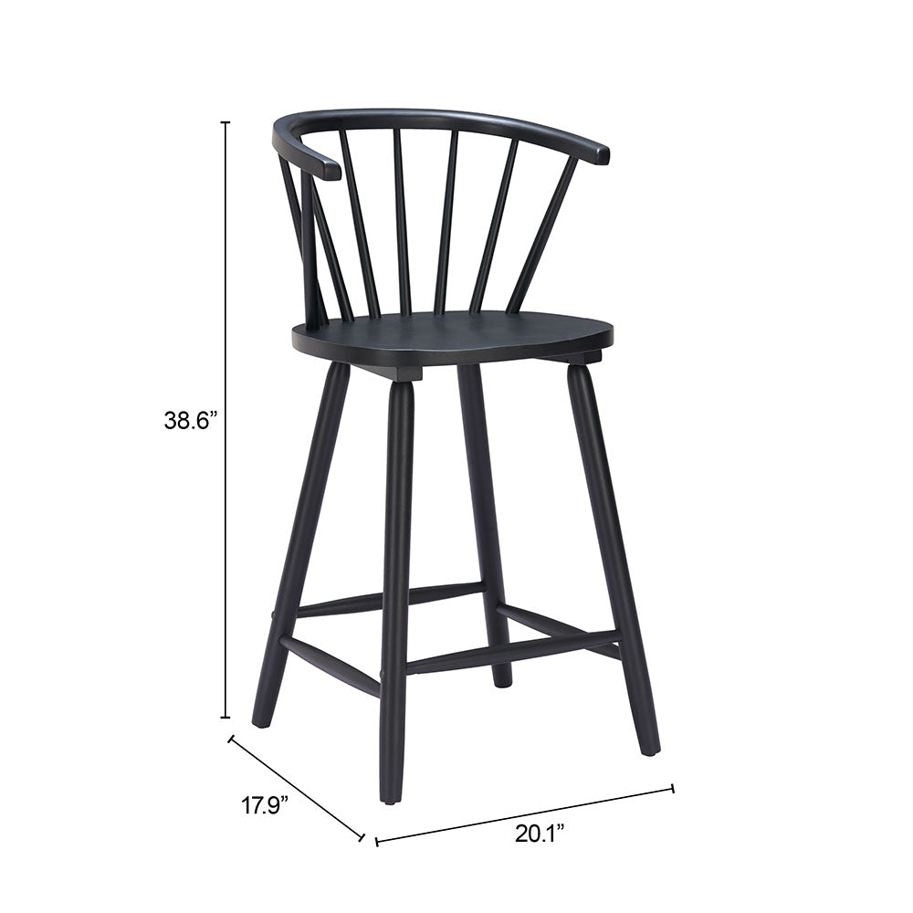 STENGER COUNTER STOOL BLACK