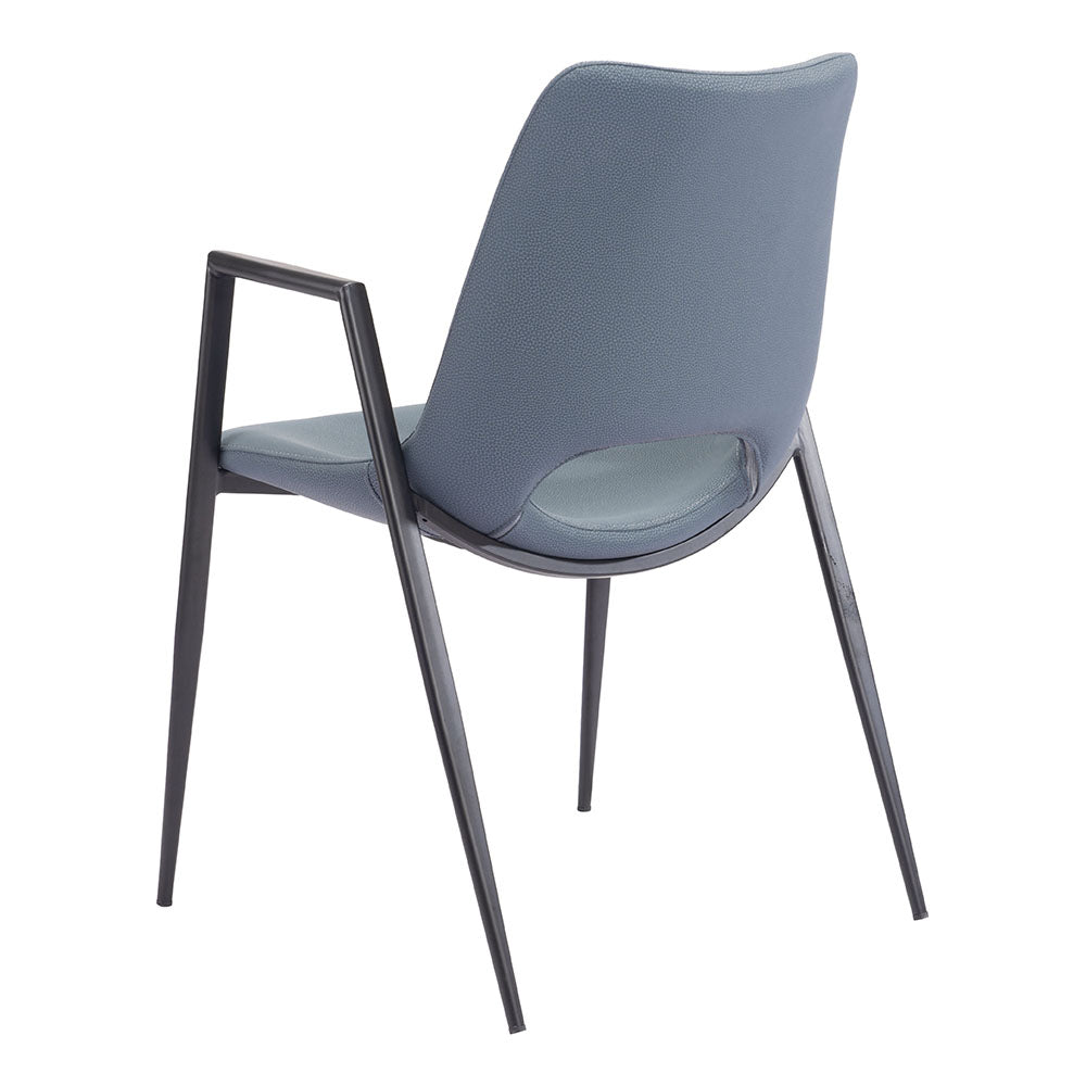 DESI DINING CHAIR AZURE & GRAY