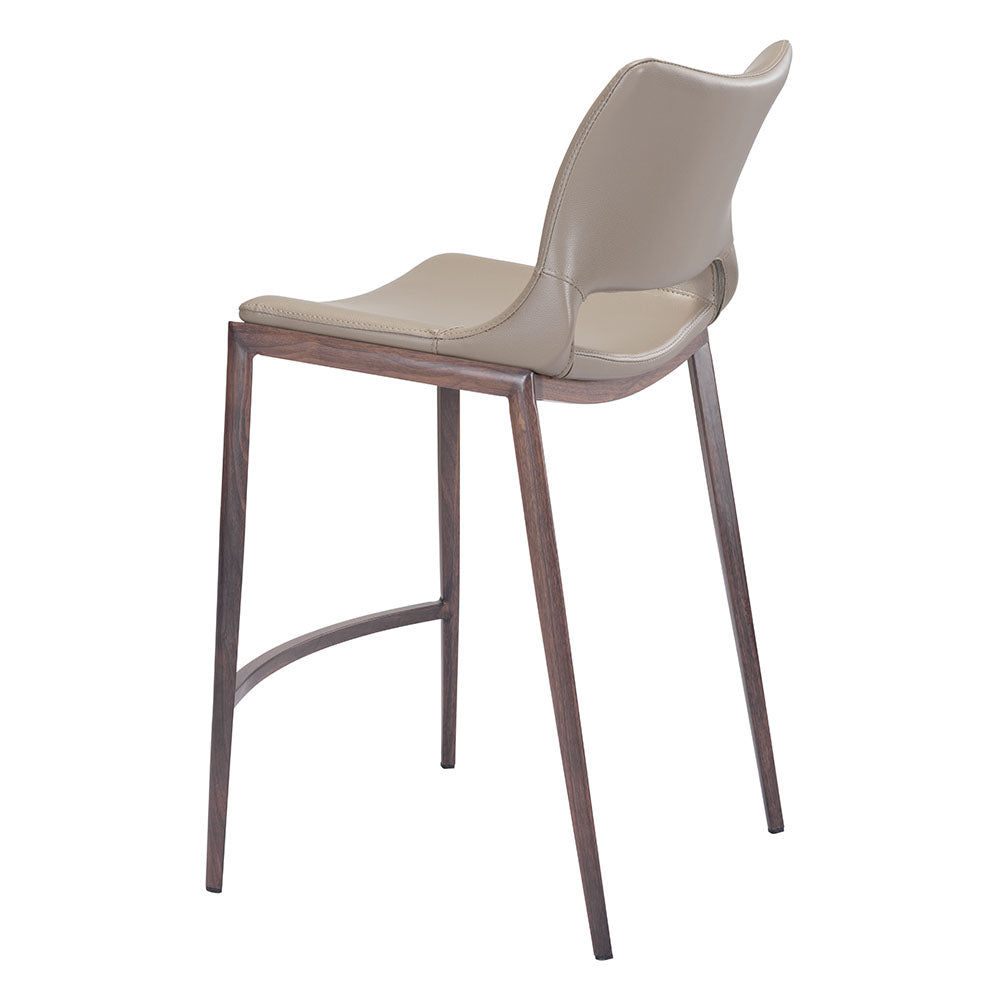 ACE COUNTER STOOL BROWN & WALNUT