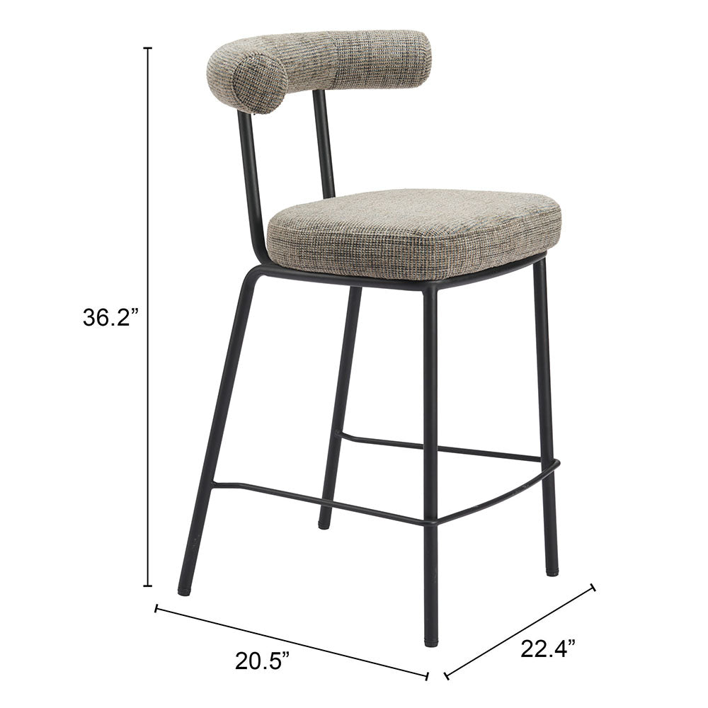 KEDE COUNTER STOOL GREEN TWEED