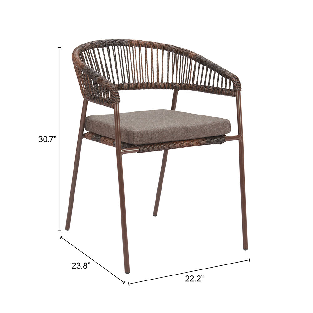 SKYE DINING CHAIR BROWN