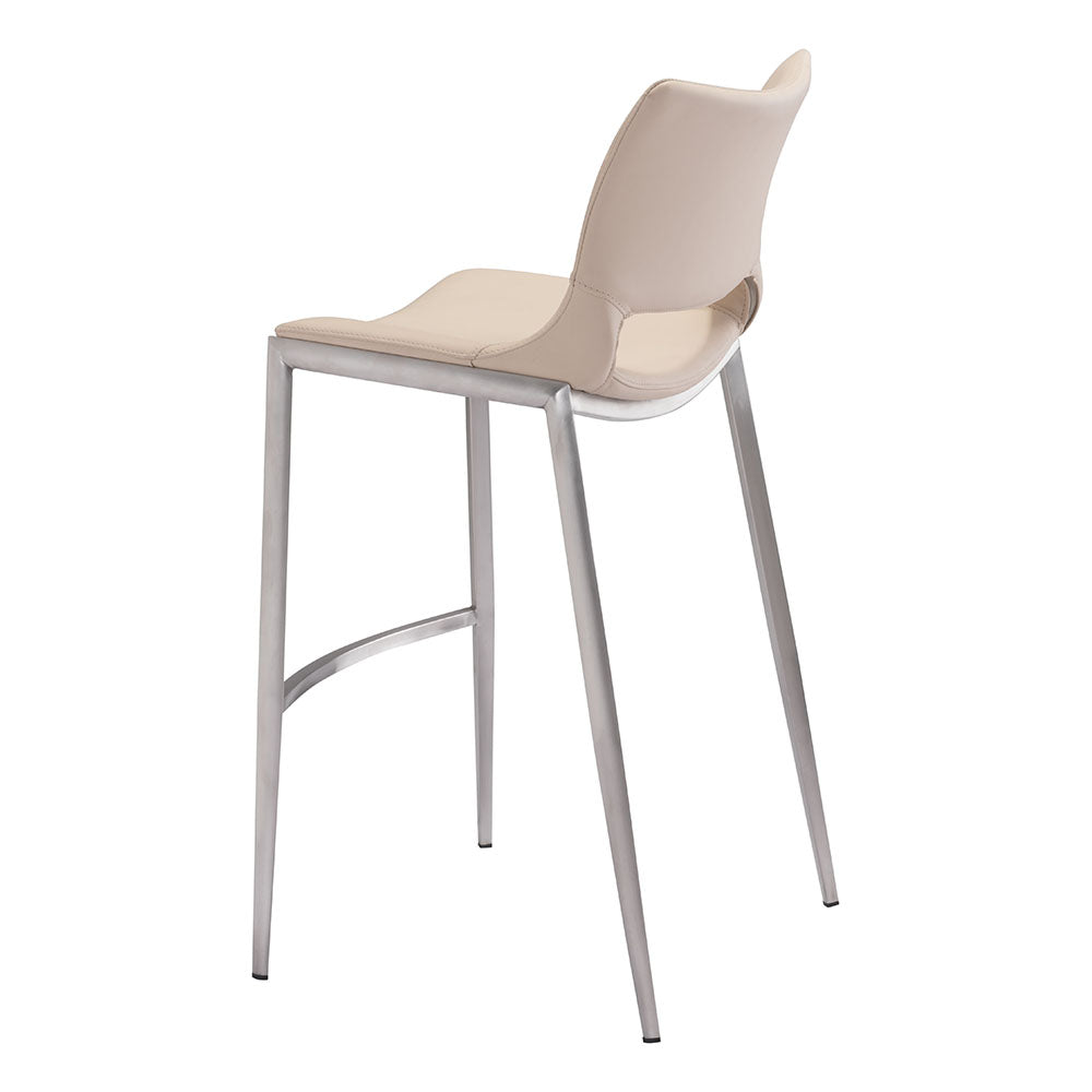 ACE BARSTOOL LIGHT PINK & SILVER