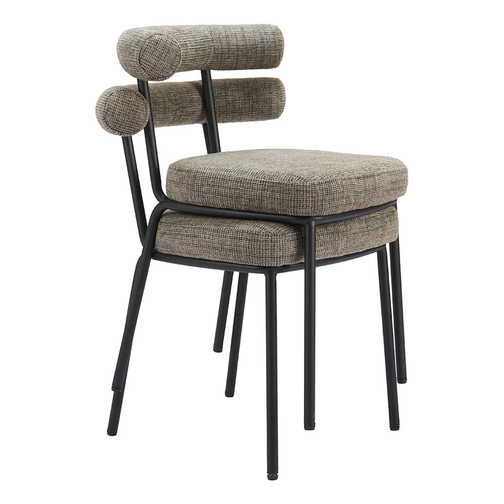 KEDE DINING CHAIR GREEN TWEED
