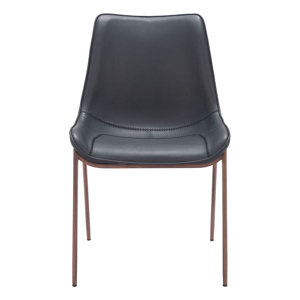 MAGNUS DINING CHAIR BLACK & WALNUT